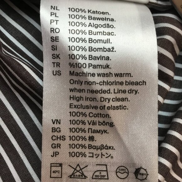 COS Striped Drawstring Midi Skirt Womens 44 - Picture 8 of 9